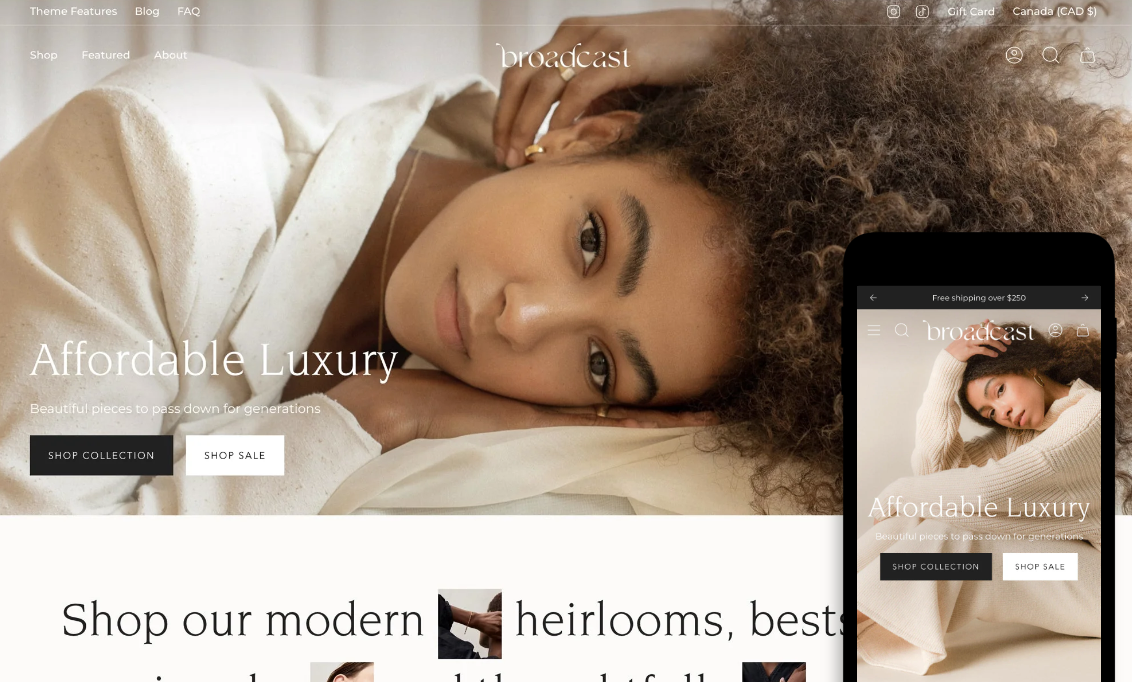 theme shopify premium Broadcast 